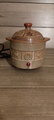 Yankee Candle Electric Tart Warmer Brown Leaf Vine Tested Working XCW-8210 - Image 1 of 4