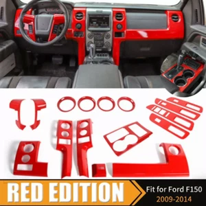 π16x Full Set Interior Dashboard Decor Cover Trim For Ford Raptor F150 2009-14 - Foto 1 di 11