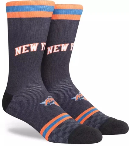 New York Knicks NBA Large Mens Socks Fits 6-12 Black Retro HWC 21 City Edition Cover