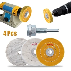 Flawless Polishing with 4 Inch Buffing Wheels for Bench Grinder Electric Drill - Picture 1 of 34