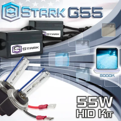 Stark 55W Micro HID Head Light Slim Xenon Kit - H7 8K 8000K Ice Blue (A) - Image 1 of 3