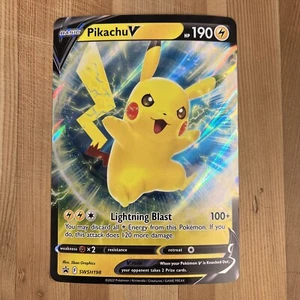 Pikachu V SWSH198 - Sword & Shield - JUMBO Pokemon card - NM - Picture 1 of 2
