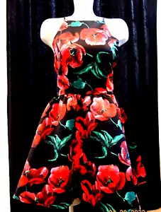 Charlotte Russe NWT Beautiful CLEARANCE Ladies Med Cocktail Floral Lined Dress - Picture 1 of 7