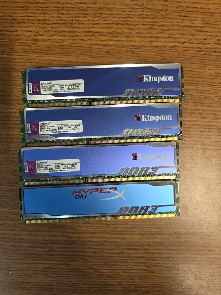 Kingston HyperX Blu 4GB Kit (2x2GB) DDR3 1600MHz SDRAM (KHX1600C9D3B1K2/4GXETR) - Image 1 of 1