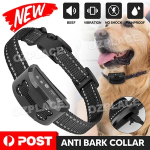 Auto Anti Bark Dog Collar Rechargeable Stop Barking Non-Shock Humane WaterproofA - Picture 1 of 10