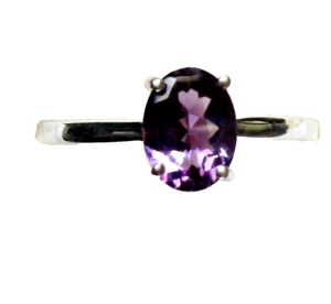 Mashamba Amethyst Solitär Ring / Größe 9 / 925 Sterling Silber / 1,12 ct - Bild 1 von 4