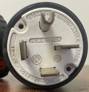 Hubbell Hbl8451c 4-Draht Industrie gerade Klinge Stecker 250Vac 50A - Bild 1 von 2