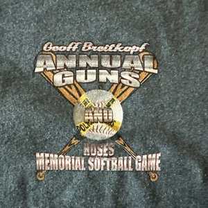 Guns And Hoses Memorial Softball Game T Shirt Size L  Police Vs Firefighters ASI - Picture 1 of 4