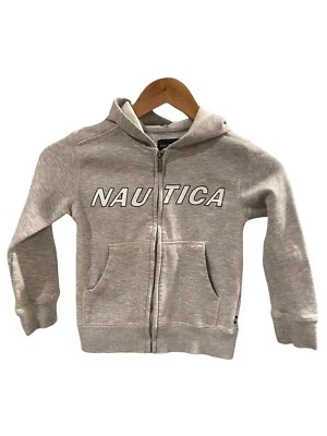 Sudadera con Capucha Nautica Cremallera Frontal Completa Gris Niños Pequeños Talla M 5T Usada en Excelente Condición Foto 1 de 4