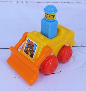 Vintage Tomy 1982 Mini Push N Go Mulit-Color Plastic Bulldozer Toy Singapore - Picture 1 of 8