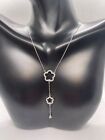 Gorgeous Women's Clover Necklace chain 2ct Simulated Diamond 925 White Silver