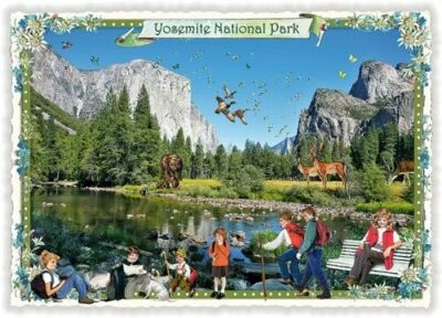 EDITION TAUSENDSCHÖN EDITION A THOUSAND BEAUTIFUL * Cities * Postcard * USA * Yosemite National Park * A6