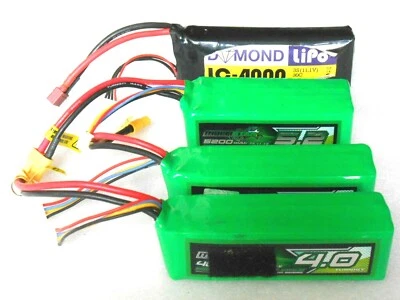 8 Stück gebrauchte Lipo Akkus 1.800 mAH bis 5.200 mAH - Bild 1 von 4