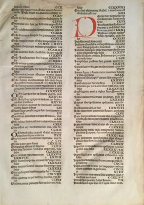 Original index leaf "P" Nuremberg Chronicle 1493 Liber chronicarum, Schedel RARE - Image 1 of 2