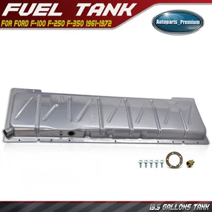 19.5 Gallons Silver Galvanized Steel Fuel Tank for Ford F-100 F-250 F-350 61-72 - Picture 1 of 8