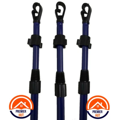 Clothesline Support Pole Heavy Duty Telescopic Washing Line Laundry Prop 2.4m - Image 1 of 4