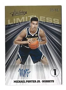 MICHAEL PORTER JR. 2018-19 Absolute Memorabilia LIMITLESS SIGNATURES 85/99 - Picture 1 of 2