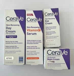Cerave Skin Renewing BUNDLE_Vitamin C Day Cream Night Cream Eye Cream, VIEW PICS - Picture 1 of 6