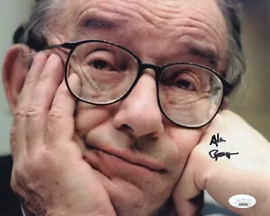 ALAN GREENSPAN SIGNED AUTOGRAPH 8X10 PHOTO CHAIR US FEDERAL RESERVE JSA COA#3 - Picture 1 of 2