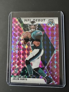 2020 PANINI MOSAIC JALEN HURTS PINK CAMO PRIZM NFL DEBUT ROOKIE EAGLES