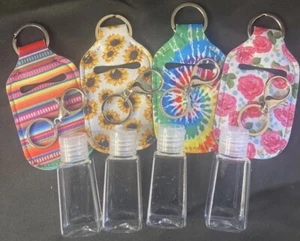 12 PC Travel Bottle Wristlet Keychain Hand Sanitizer Refillable Reusable New - Picture 1 of 1