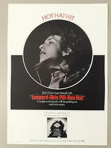 Bob Dylan poster - leopard Skin Pill Box Hat music promo advert 1966 A3 reprint - Picture 1 of 1