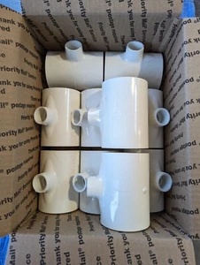 10PK 401-247 2" x 2" x 1/2" PVC Sch 40 REDUCING TEE SOCKET - Picture 1 of 4