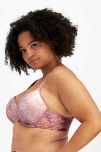 BERLEI LIFT & SHAPE T-Shirt Bra 10E Rose Hip floral Print Rrp $70 - Picture 1 of 2