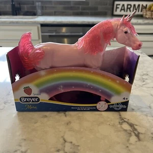 Breyer® Paddock Pals Scented Unicorn Horse Mara Strawberry Pink Plastic Toy  - Picture 1 of 8
