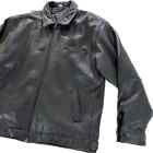 Genuine Leather Jacket Men?S Xxl Black Zip Biker Motorcycle Coat Goth