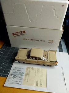 Danbury Mint Boxed 1958 Plymouth Fury with Paper Work - Picture 1 of 10