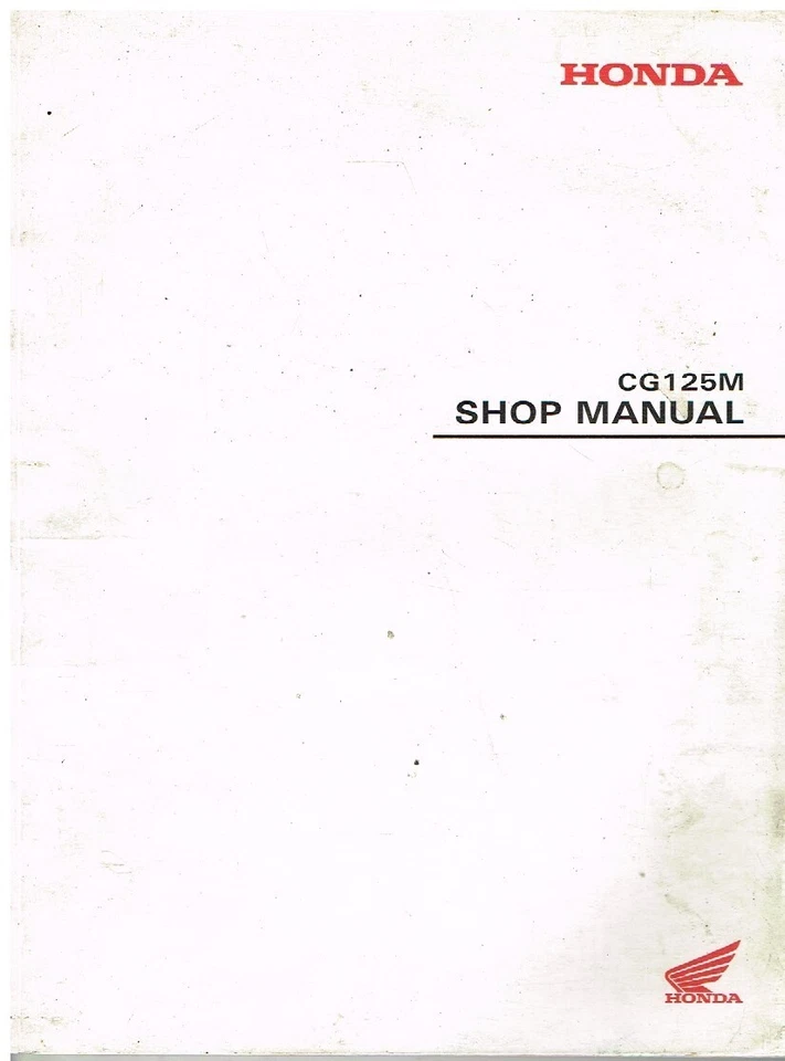 HONDA CG125M ORIGINAL 2001 FACTORY REPAIR MANUAL SUPPLEMENT - Image 1 of 1