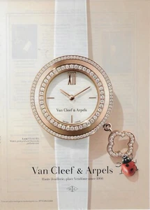 Pink Gold & Diamonds Lucky Charms Mini Watch  VAN CLEEF & ARPELS 2013 Print Ad - Picture 1 of 1