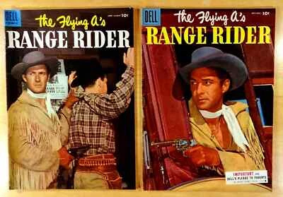 2 The Flying A's Range Rider 1955 #10 #11 Foto Cubierta Jock Mahoney Western TV Foto 1 de 4