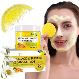 Almohadillas limpiadoras iluminadoras de cúrcuma + ácido kójico 🌟 Control de aceite y listas para viajar - Imagen 1 de 9