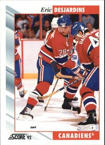 1992-93 Score Hockey #23 Eric Desjardins