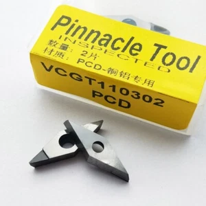 2 piezas VCGT110302 PCD utilizado para herramienta de diamante policristalino de aluminio - Imagen 1 de 4