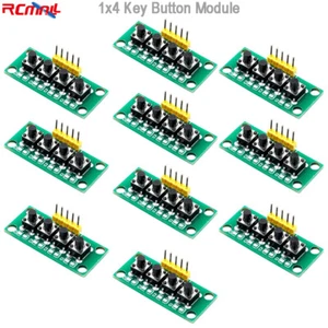 10 Stück Unabhängige 1x4 Tasten Tasten Tastatur Schalter Modul für Arduino Breadboard - Bild 1 von 3