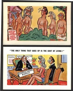 TWO PEDRO Risque Comic Postcards: Numbers 178 & 179. Very Rude! Free UK Postage - Picture 1 of 1