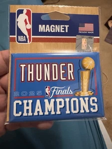 Oklahoma City Thunder 2025 NBA Finals Champions Metal Magnet 2.5x3.5 🧲 - Picture 1 of 1