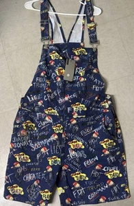 Anti Trump Bold Political Statements Graffiti Overall Shorts FDT size L - Picture 1 of 17