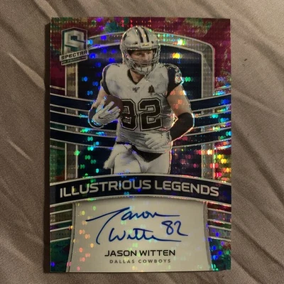 Panini Spectra Prizm Illustrious Legends 2021 Jason Witten Cowboys automático 18/35 Foto 1 de 2