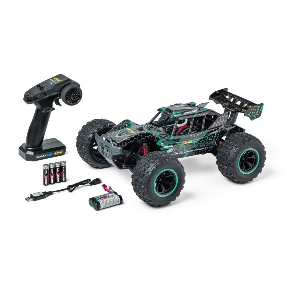 Carson 500404254 -1:10 XS Offr.Fighter Cage 100%RTR türkis Sonderangebot Neuware - Bild 1 von 1