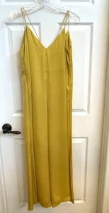 Tuta Zara Basic gamba larga in microfibra TG XS con spalline giallo senape - Foto 1 di 7