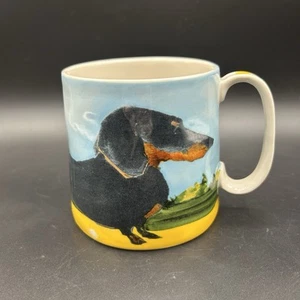 NEW Anthropologie Mug SALLY MUIR DOG-A-DAY Weiner dog Dachshund Stoneware Cup - Picture 1 of 6