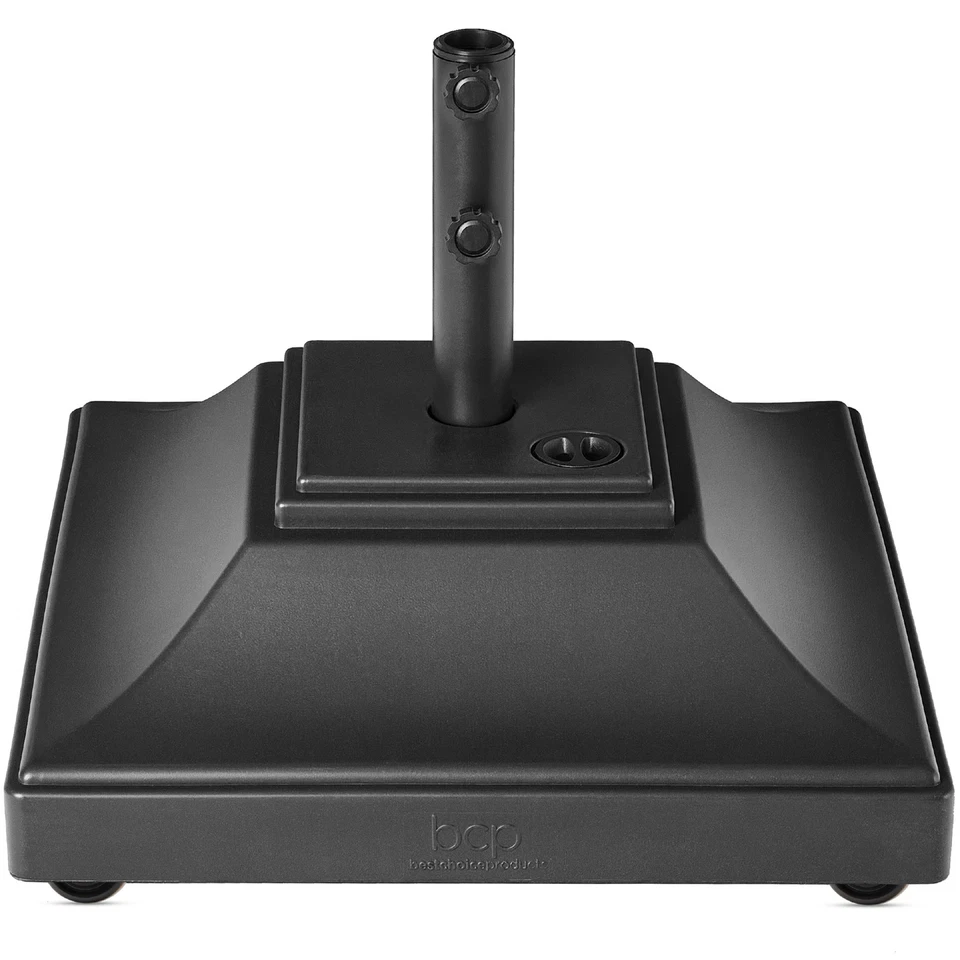 Base paraguas móvil, soporte rellenable con 4 ruedas, 2 cerraduras, capacidad 120 lb Foto 1 de 1