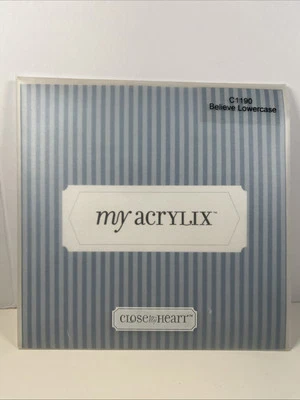 Juego de estampillas con letras CTMH Close To My Heart My Acrylix Believe minúsculas C1190 Foto 1 de 4