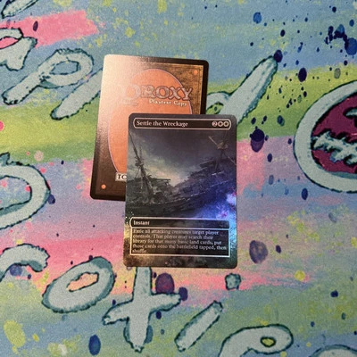 Settle the Wreckage Full Art Foil Mtg Play Test Card  - Image 1 of 2