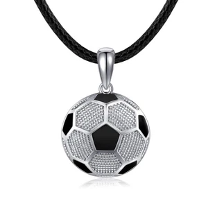 Collar de Fútbol Plata de Ley 925 Balón de Fútbol Colgante Collar Joya de Fútbol... - Imagen 1 de 6