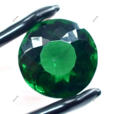 Lab Created Green Emerald Round Cut 50 Ct Huge Size Loose Gemstone Certified - Image 1 of 4